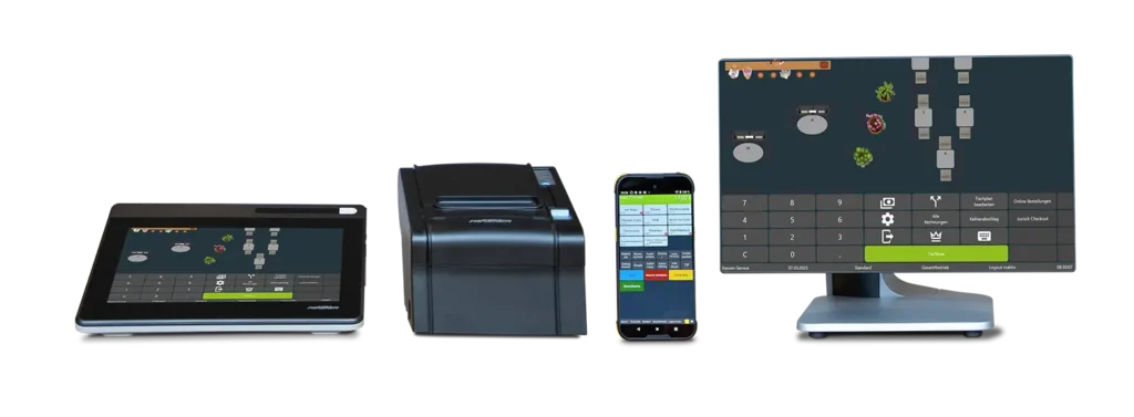 Mobile Kasse, Standkasse, Bondrucker und All-in-one Kassensystem von LINA im Einsatz